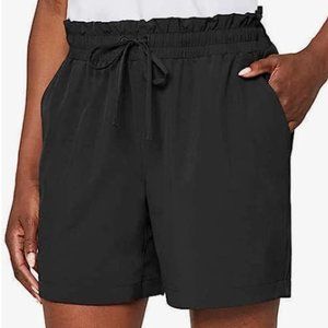 Mondetta Women's Moisture Wicking Woven Short with Pockets BLACK Sz L